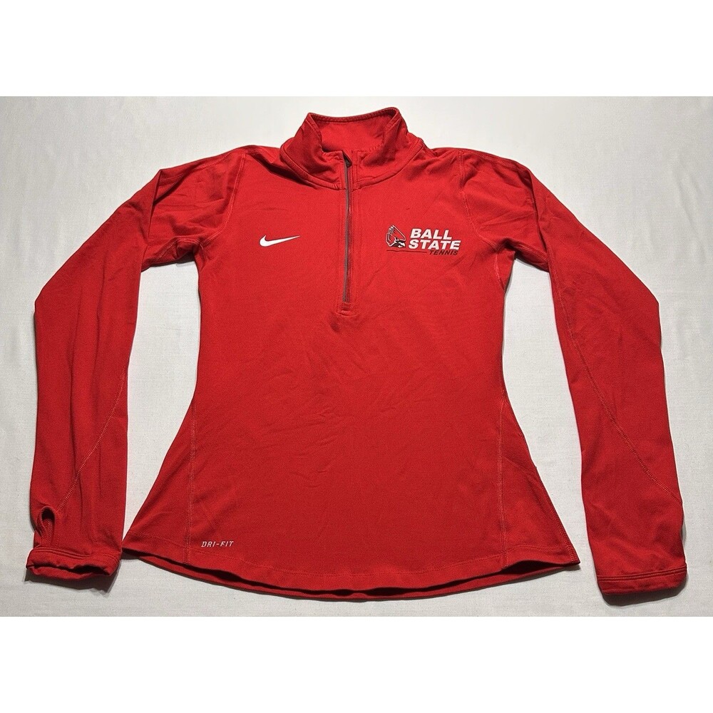 Ball State Cardinals Tennis Nike Pullover Women's XS Element 1/2 Zip Dri Fit - Picture 1 of 12